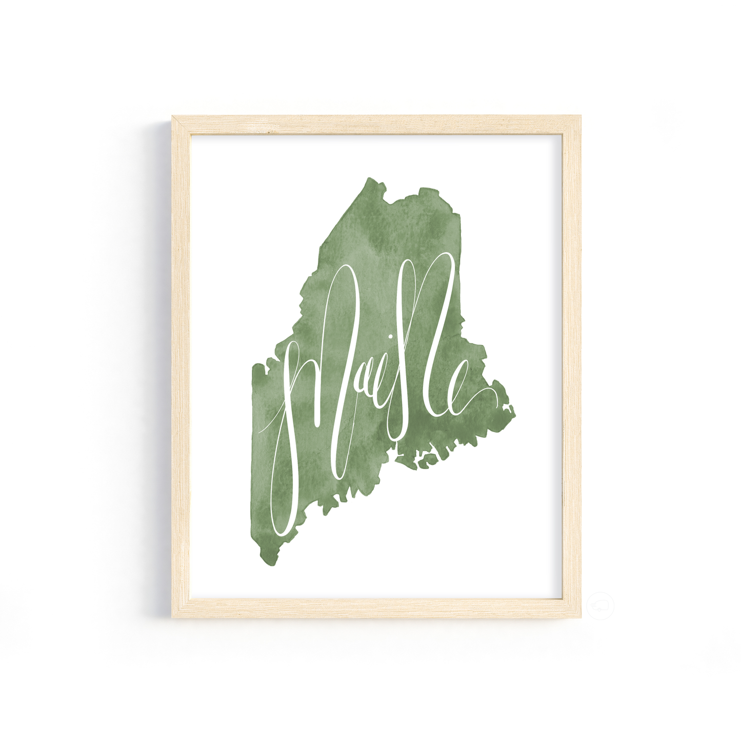 Maine watercolor print