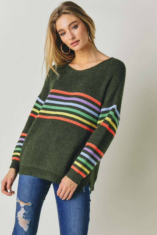 Rainbow Stripe Sweater