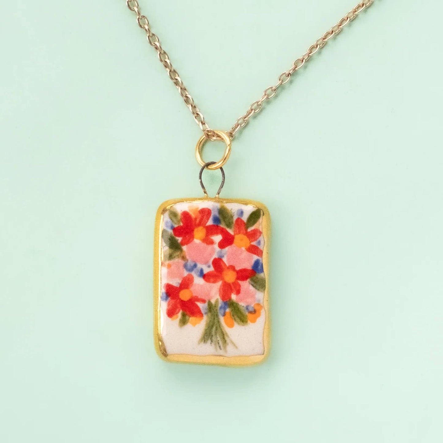 18K Stainless Steel Tarnish Free Charm Necklace