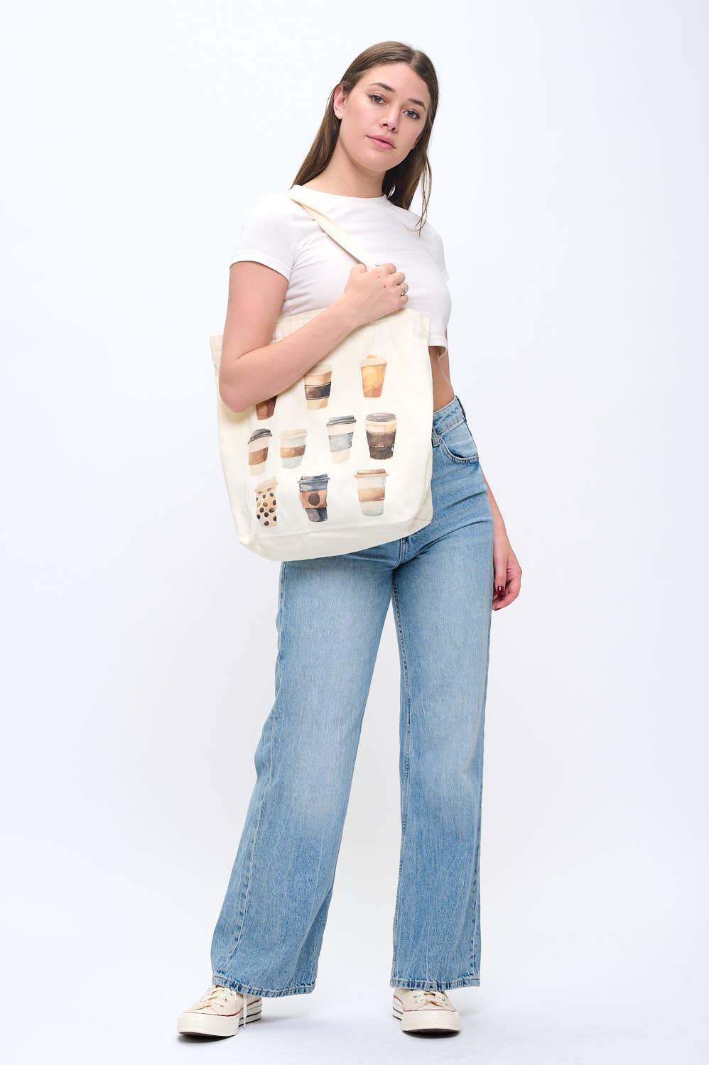 COFFEE CUPS PRINT TOTE BAGS