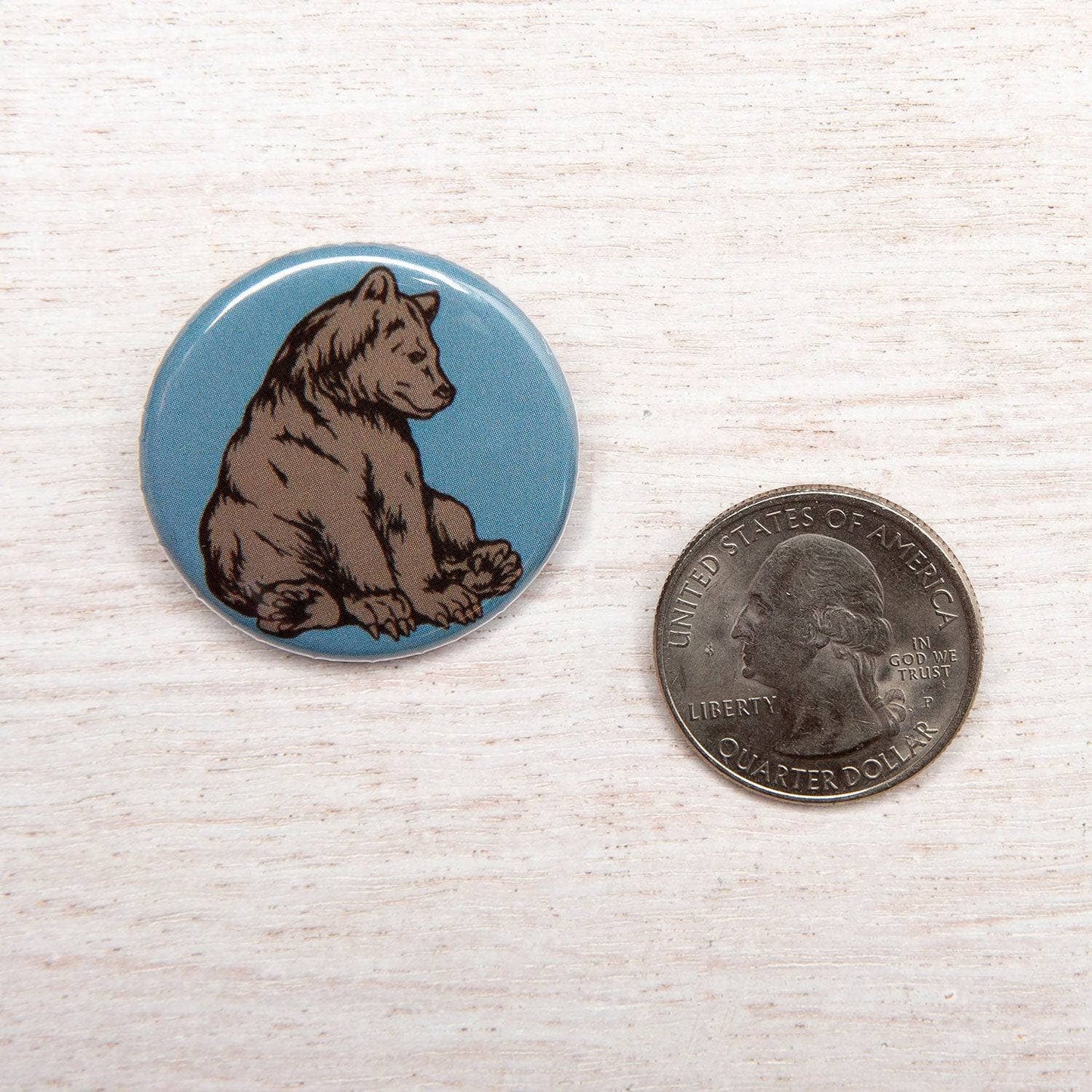 Bear Button Pin