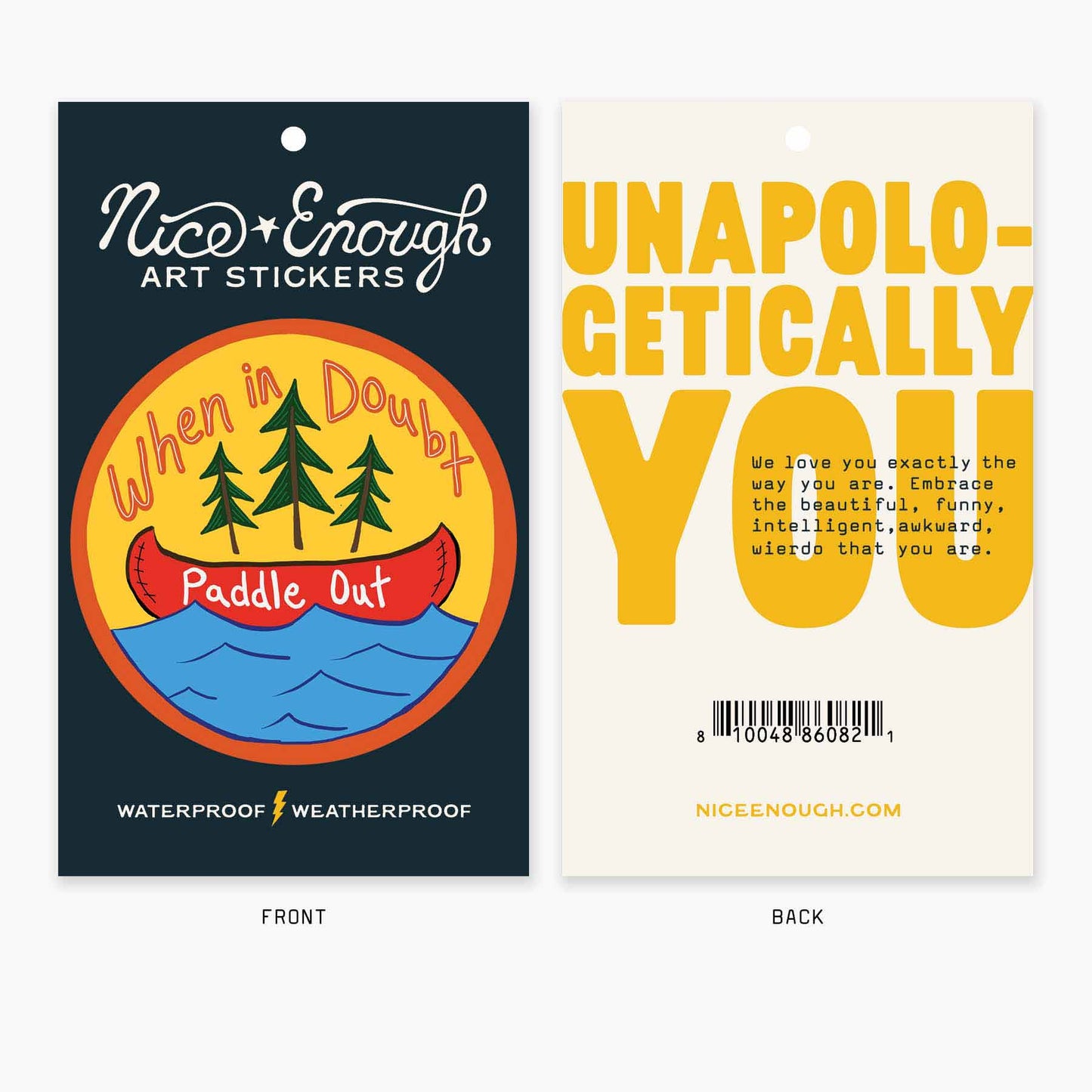 Paddle Out - 3" Art Sticker