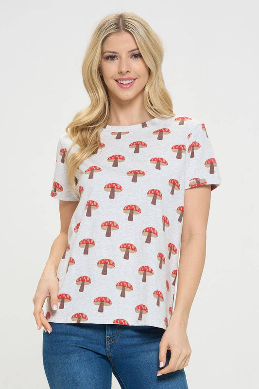 MUSHROOM PRINT T-SHIRT