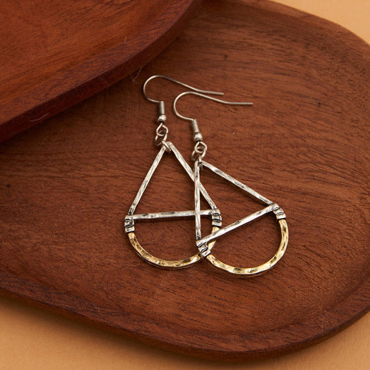 Dangle Earrings Wild Spirit Western Hammered Teardrop