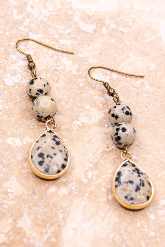 Dalmation Bead Earrings