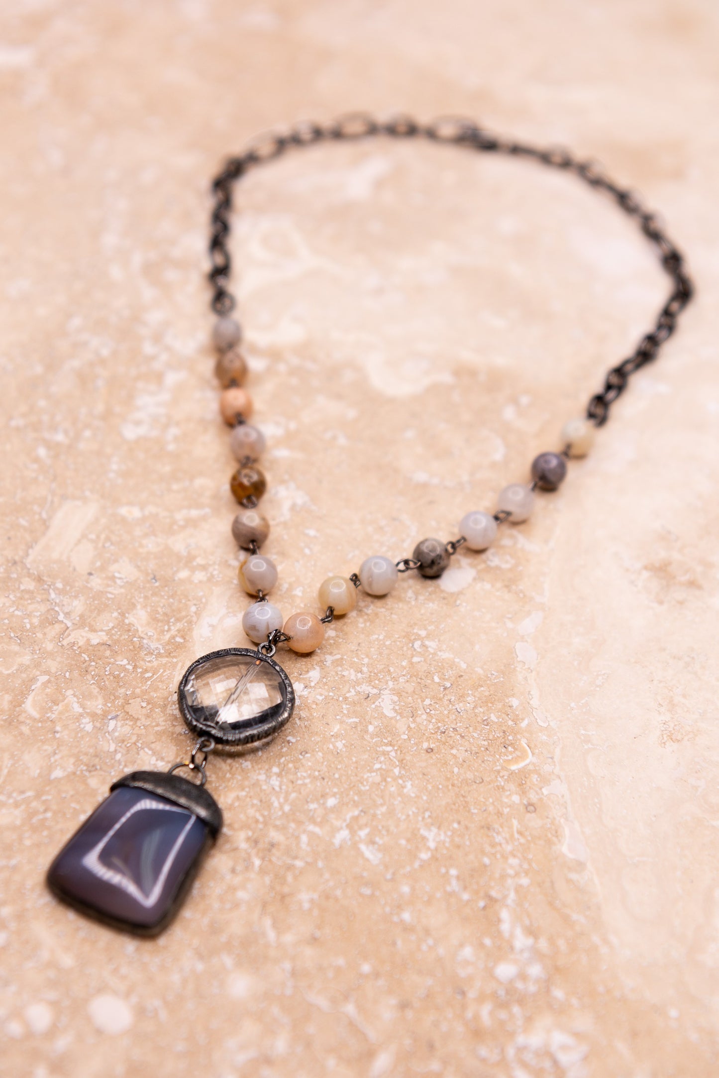 Bamboo Agate Necklace