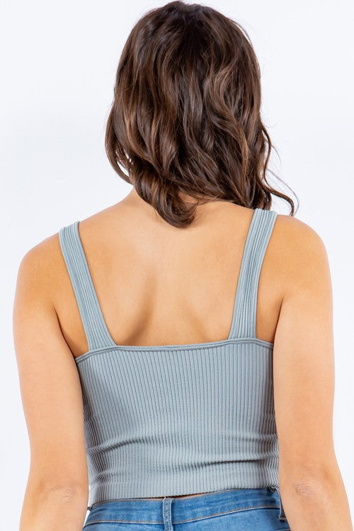 Ribbed Cropped Tank