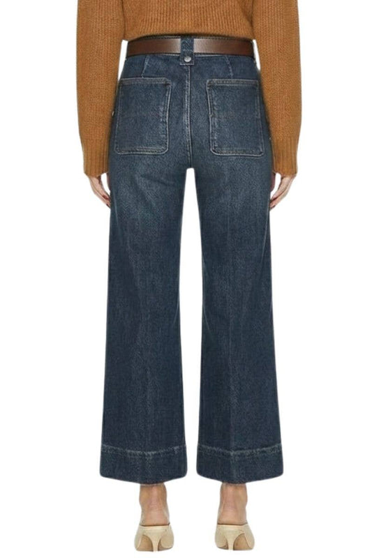 HIGH RISE TUMMY CONTROL SLIM PALAZZO JEANS