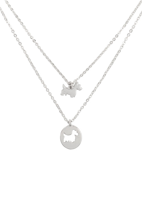 Cutout Dog Pendant Necklace