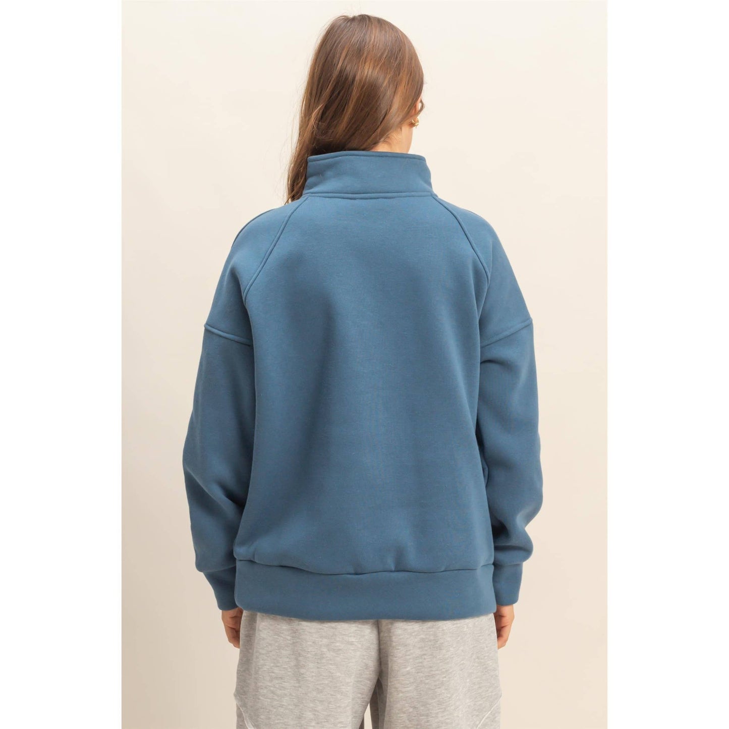 Garment Wash Quarter Zip Pullover