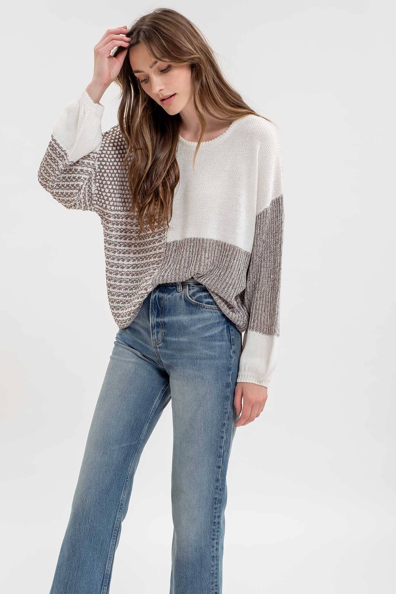 Slouchy Colorblock Sweater