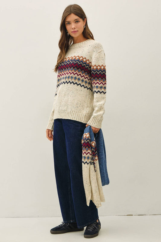 FAIR ISLE MID BLOCK SWEATER