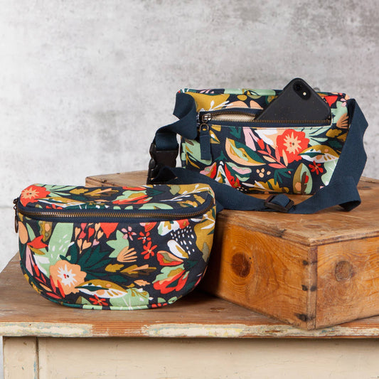 Superbloom Cotton Hip Bag Adjustable Strap