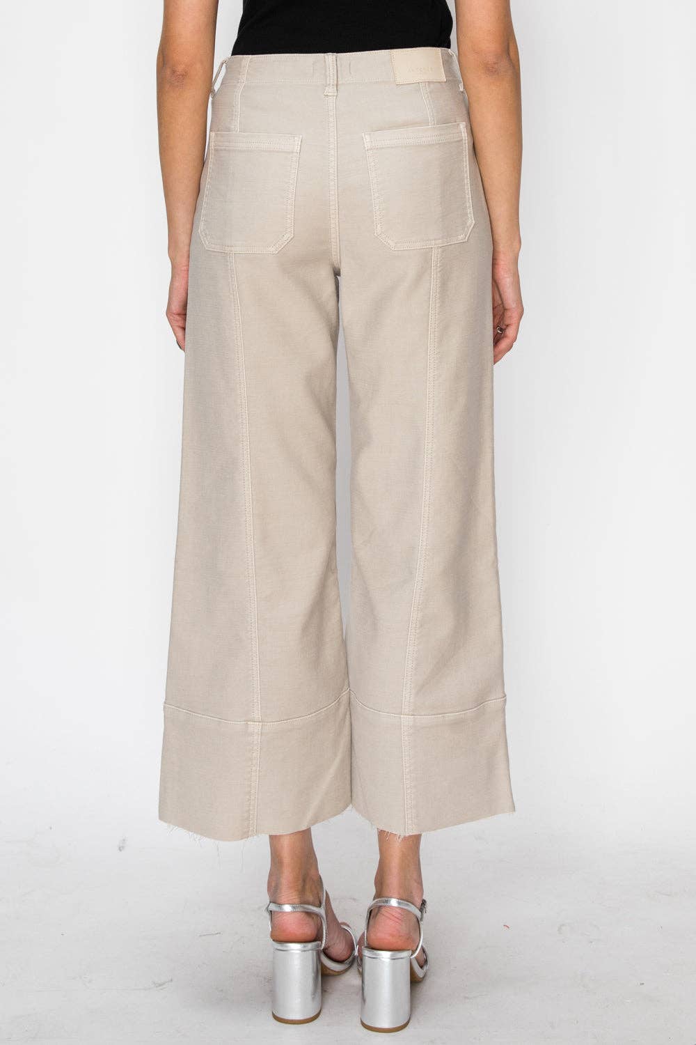 TUMMY CONTROL HIGH RISE  SLIM CROP PALAZZO JEANS