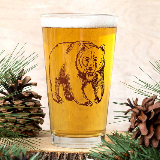 Grizzly Bear Pint Glass