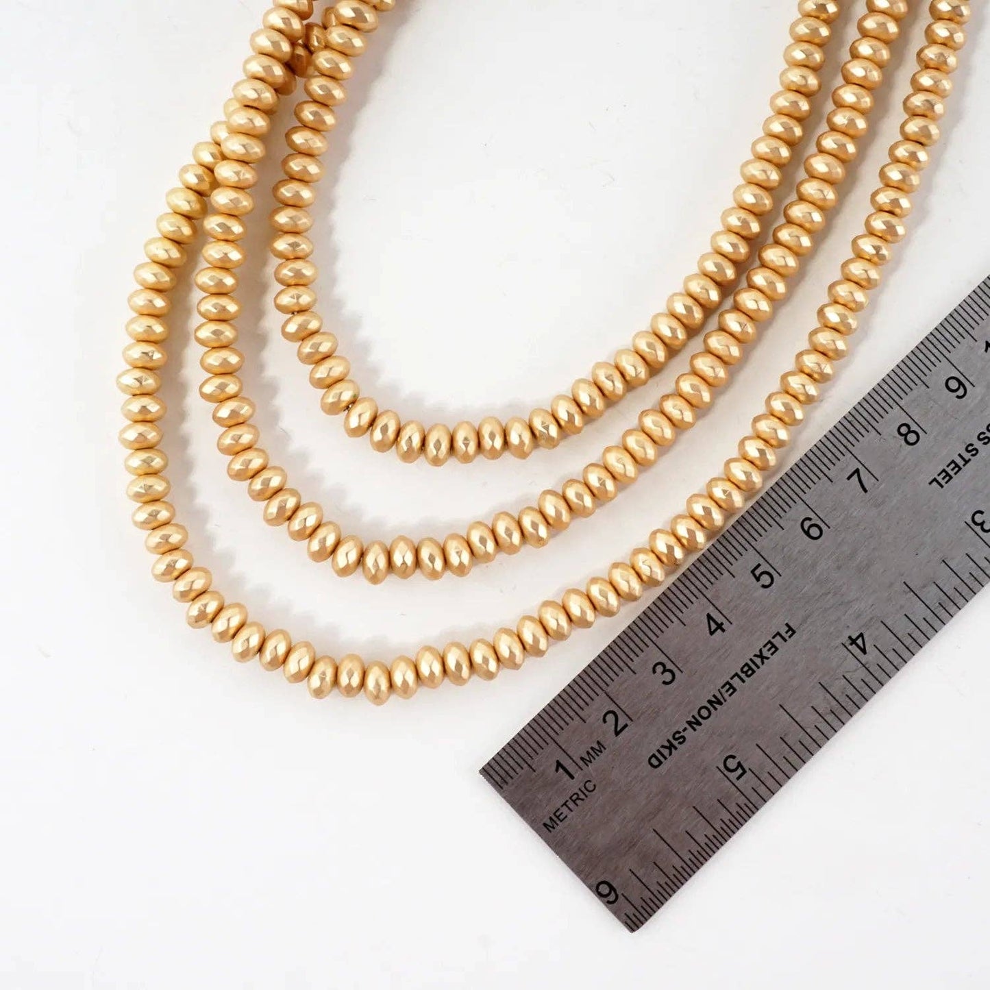 Metallic Beads Layered Necklace