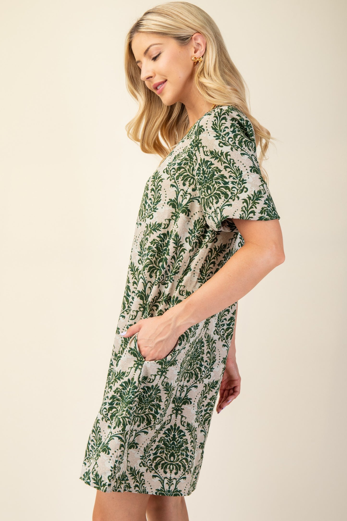 Printed Shift Dress