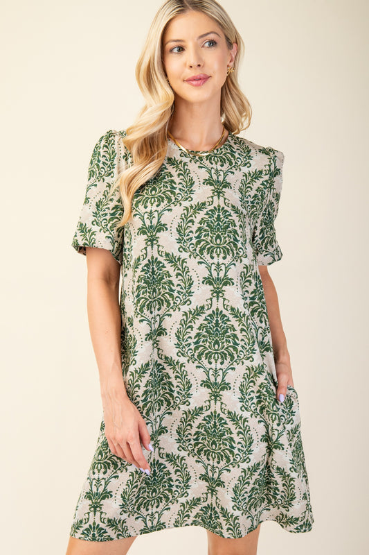 Printed Shift Dress