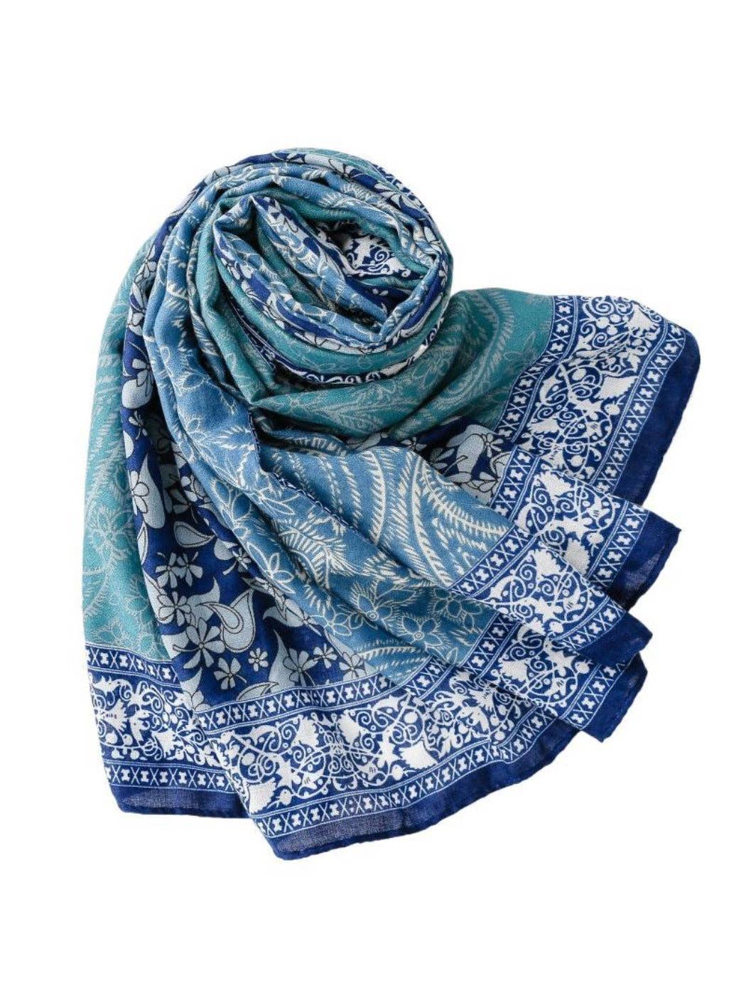 Paisley Print Long Scarf for Women