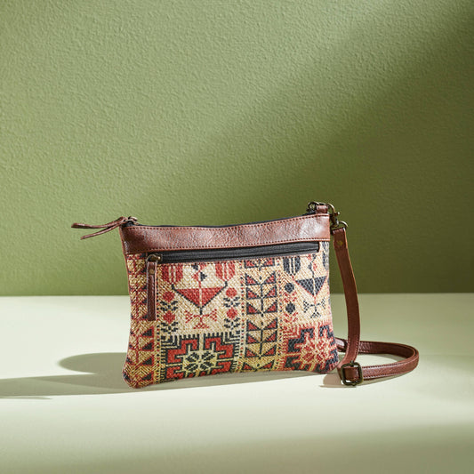 Lola  Up-Cycled Canvas and Durrie Crossbody