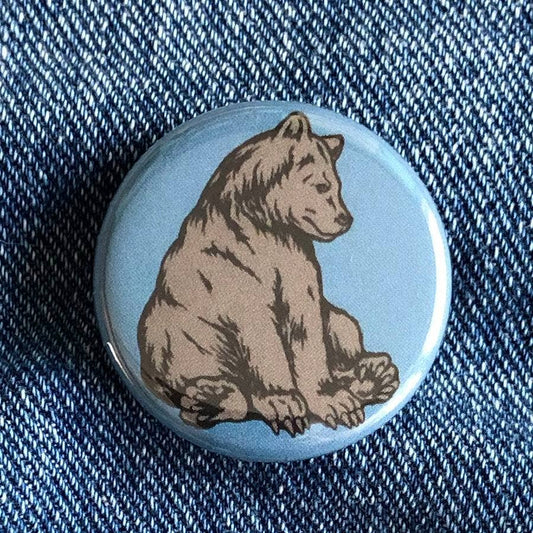 Bear Button Pin