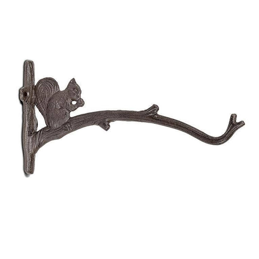 Basket Hook with Squirrel-Brown-11"L