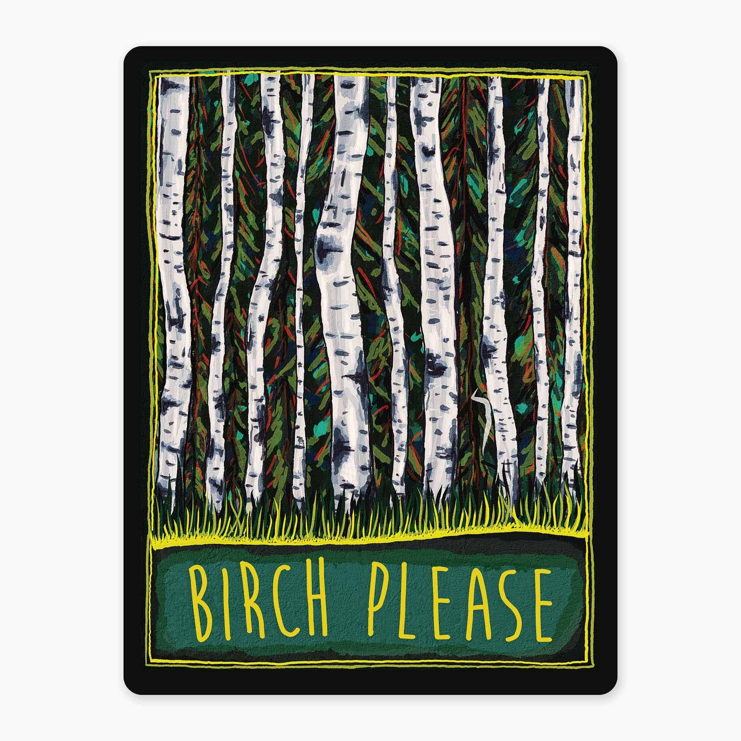 Birch - 3" Art Sticker