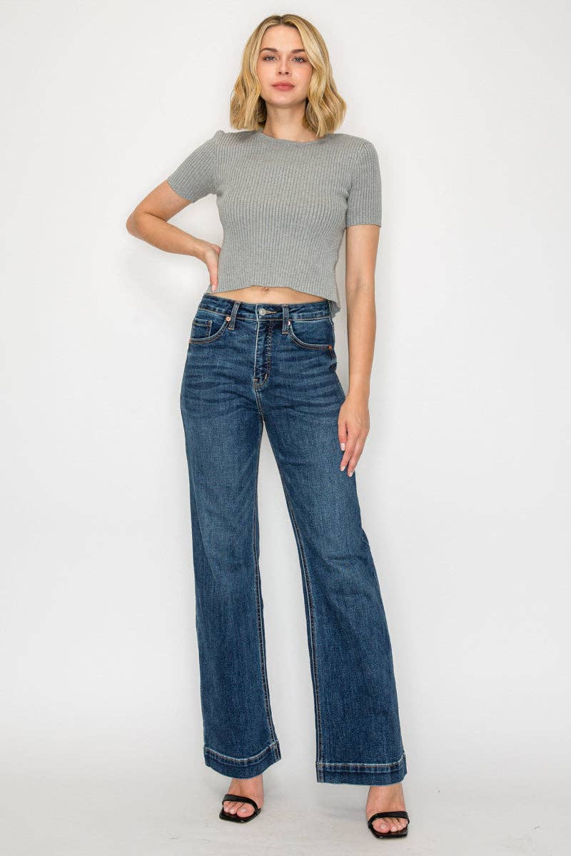 Tummy Control High Rise Relaxed Holly Flare Jeans