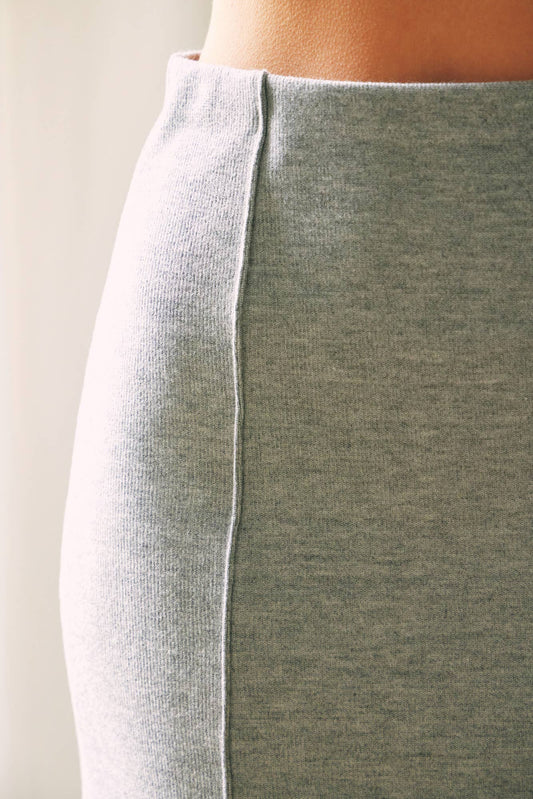 Ribbed Midi Skirt