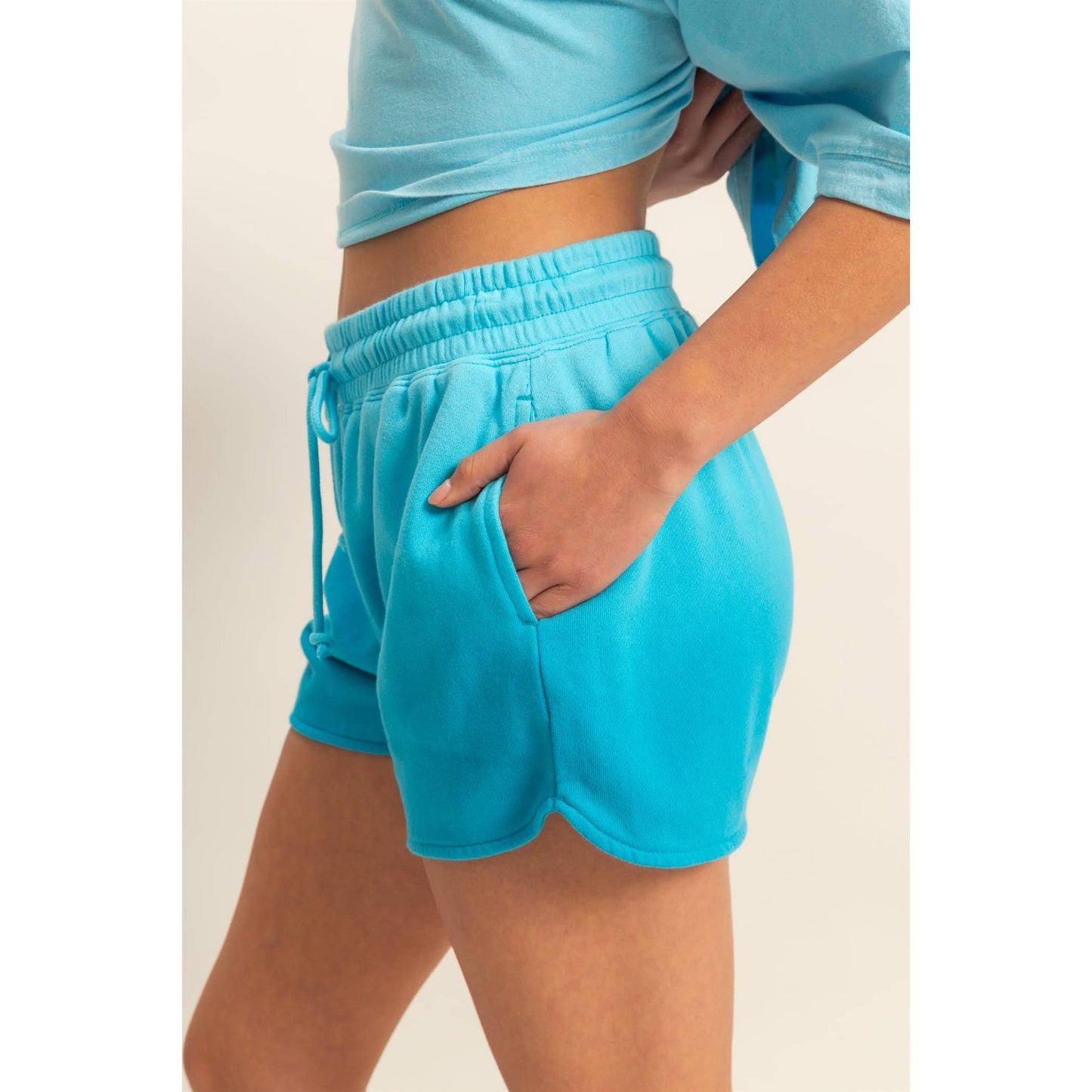 Dip Dye Drawstring Waist Shorts