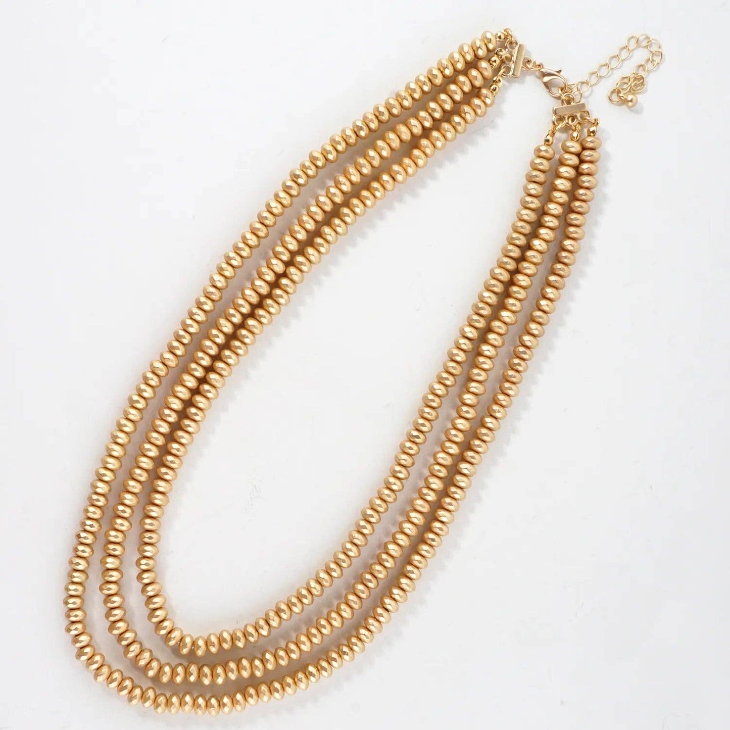 Metallic Beads Layered Necklace