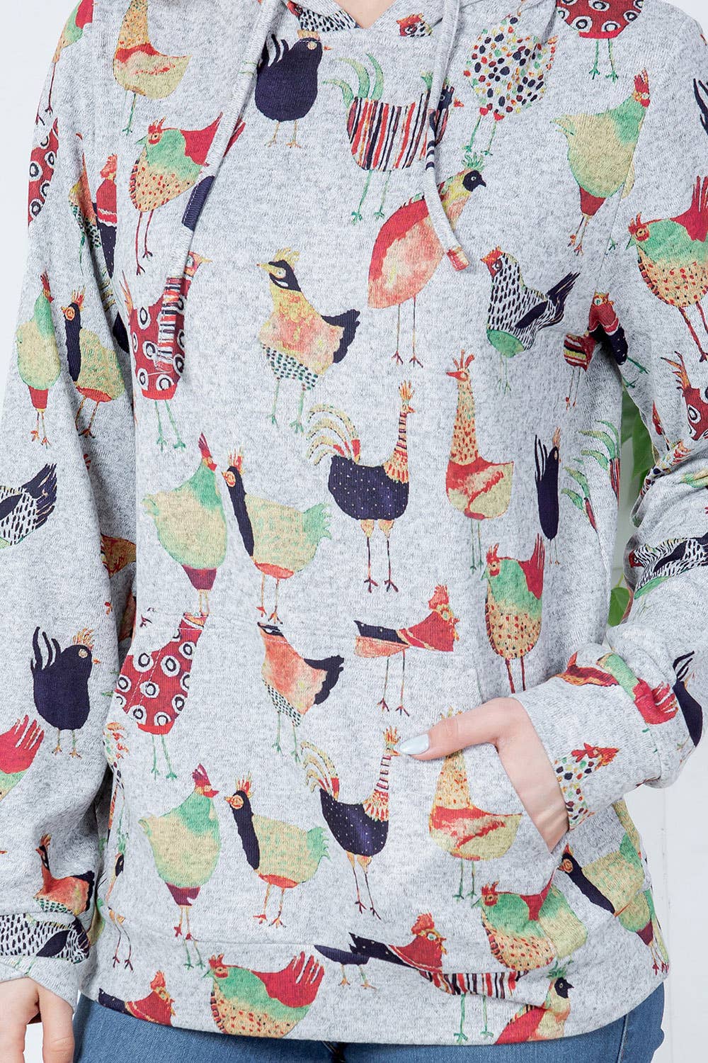 Colorful Wild Chicken Pullover Hoodie