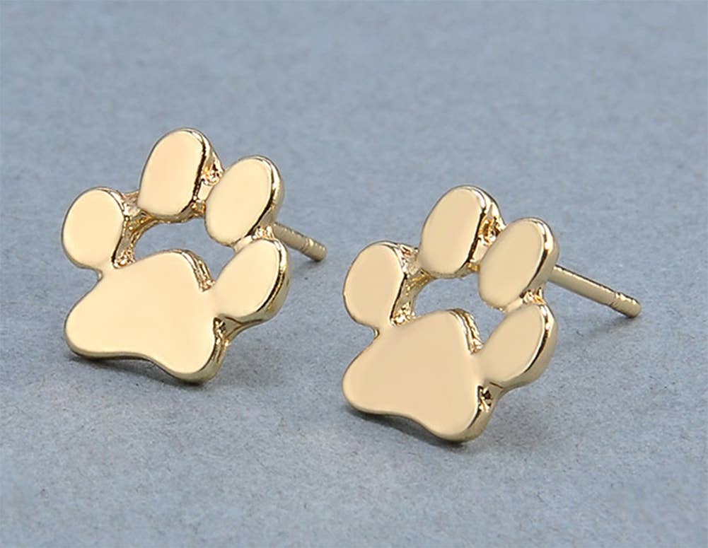 Mini Paw Print Stud Earrings