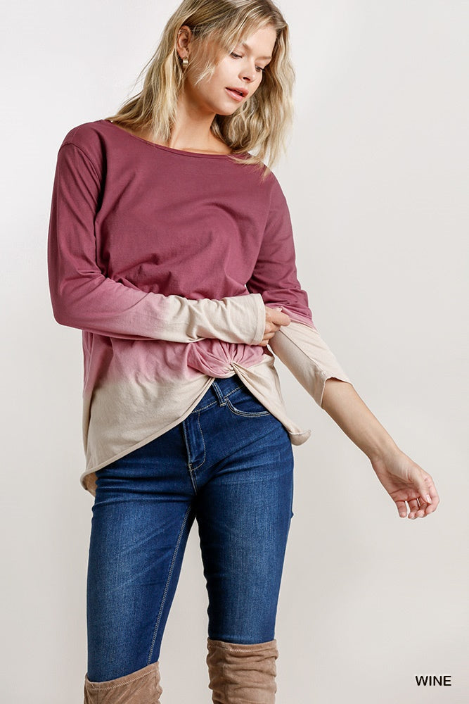 Ombre Long Sleeve Top