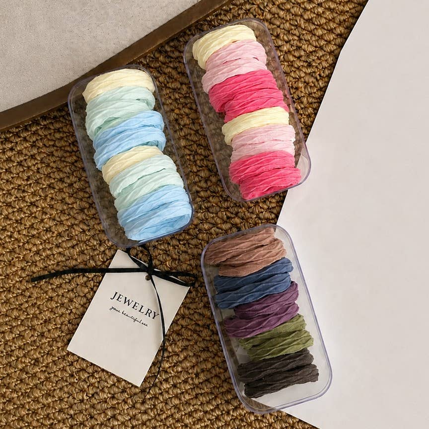 Stretchable Silky Hair Ties 10-Pc Set