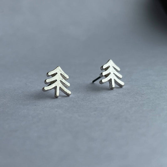 Stud Earrings Tree Stud Bud Nickel-Free Jewelry