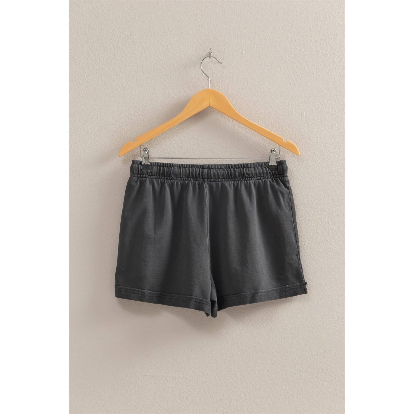 Pigment Dyed Raw Edge Detail Shorts