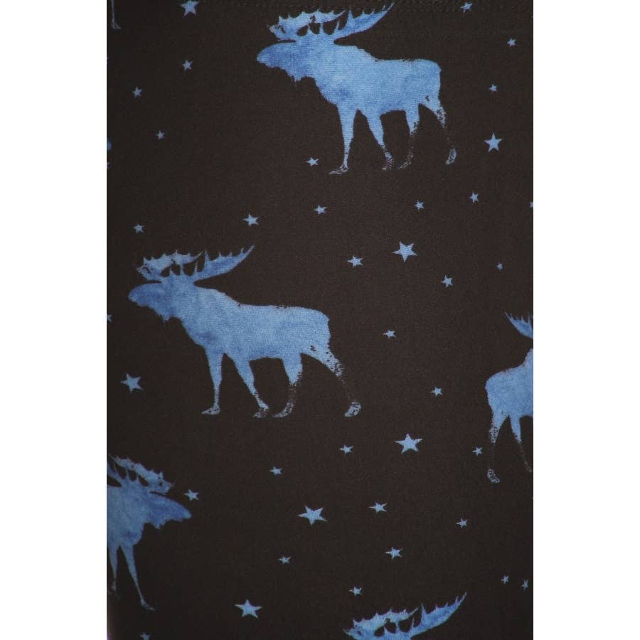 Moose Print Buttery Soft High Waist Leggings