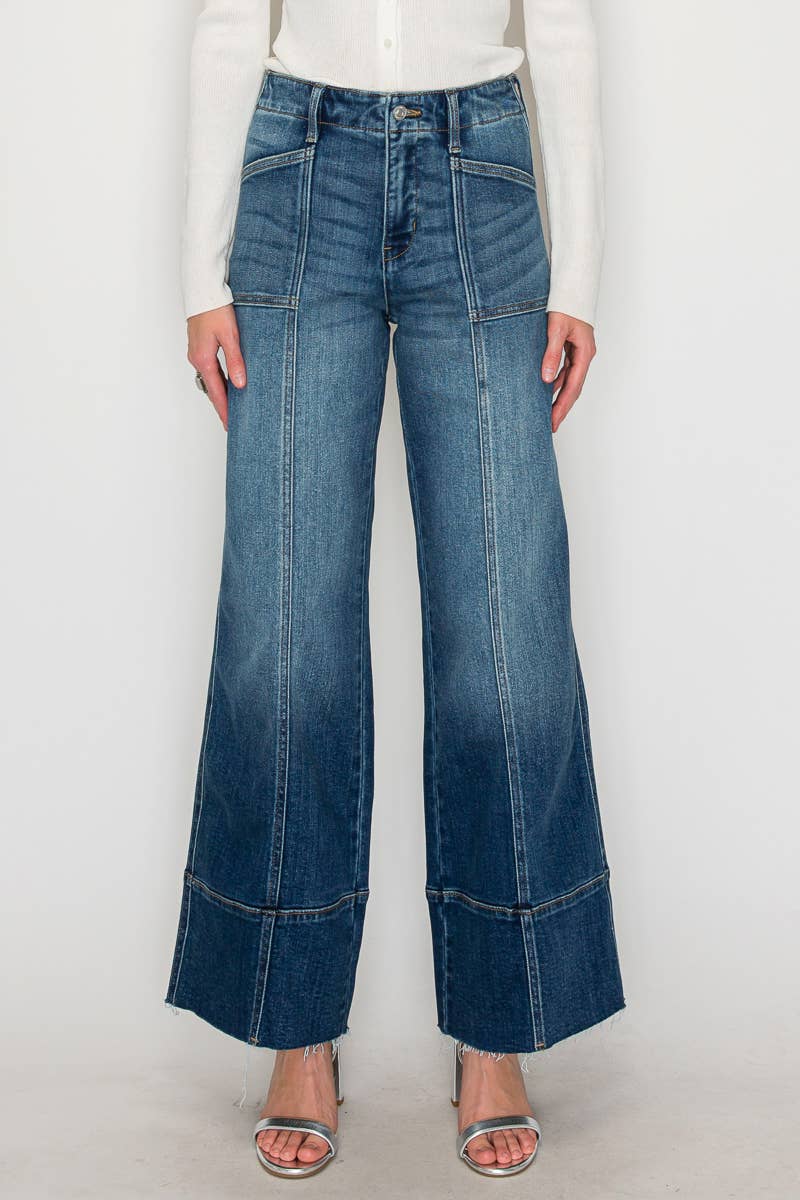 ECO FRIENDLY FABRIC TUMMY CONTROL PALAZZO JEANS