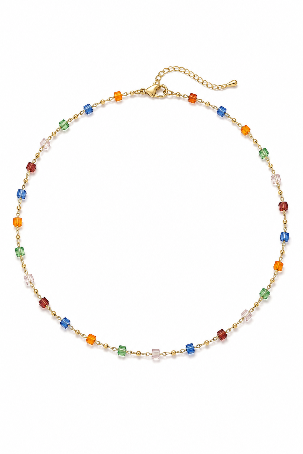 Dainty Rainbow Crystal Choker