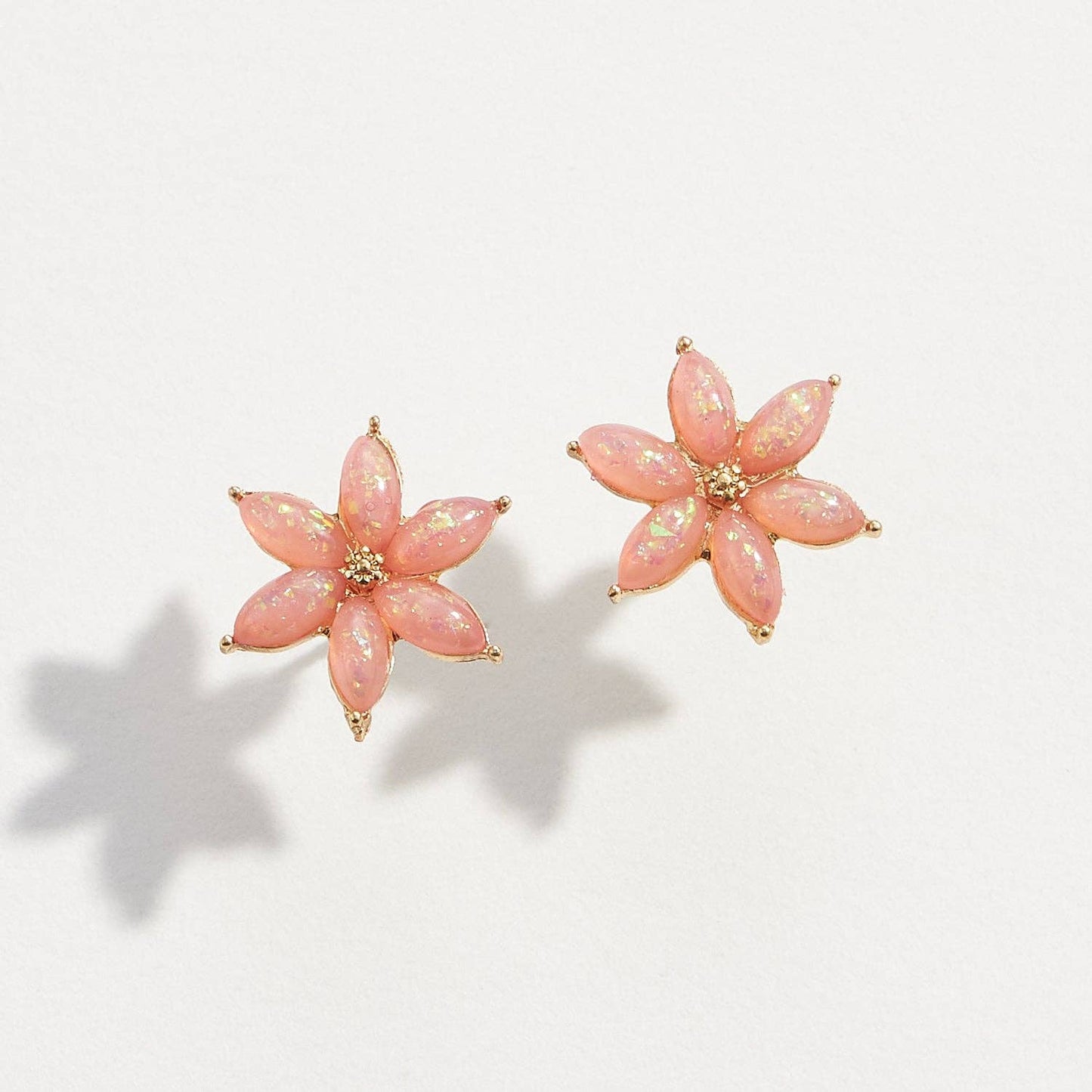 Opal Flower Earrings