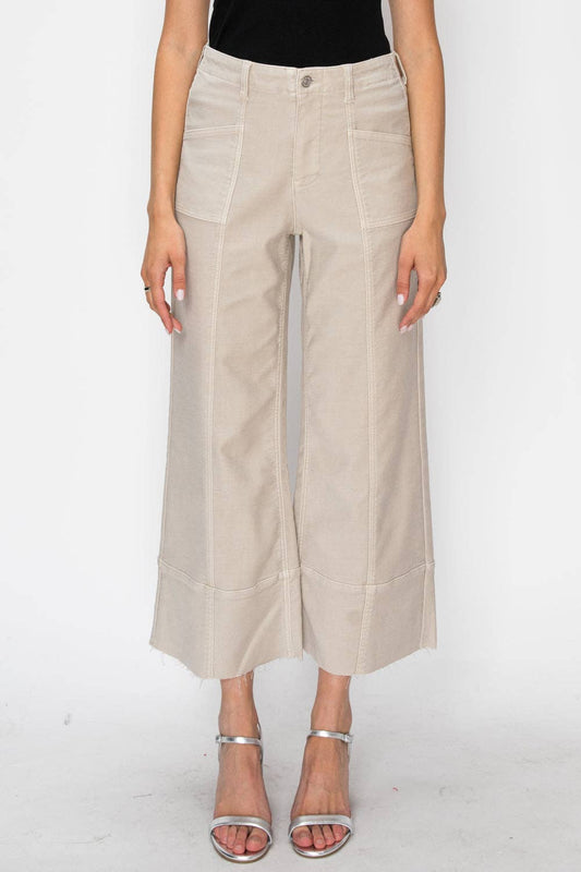 TUMMY CONTROL HIGH RISE  SLIM CROP PALAZZO JEANS