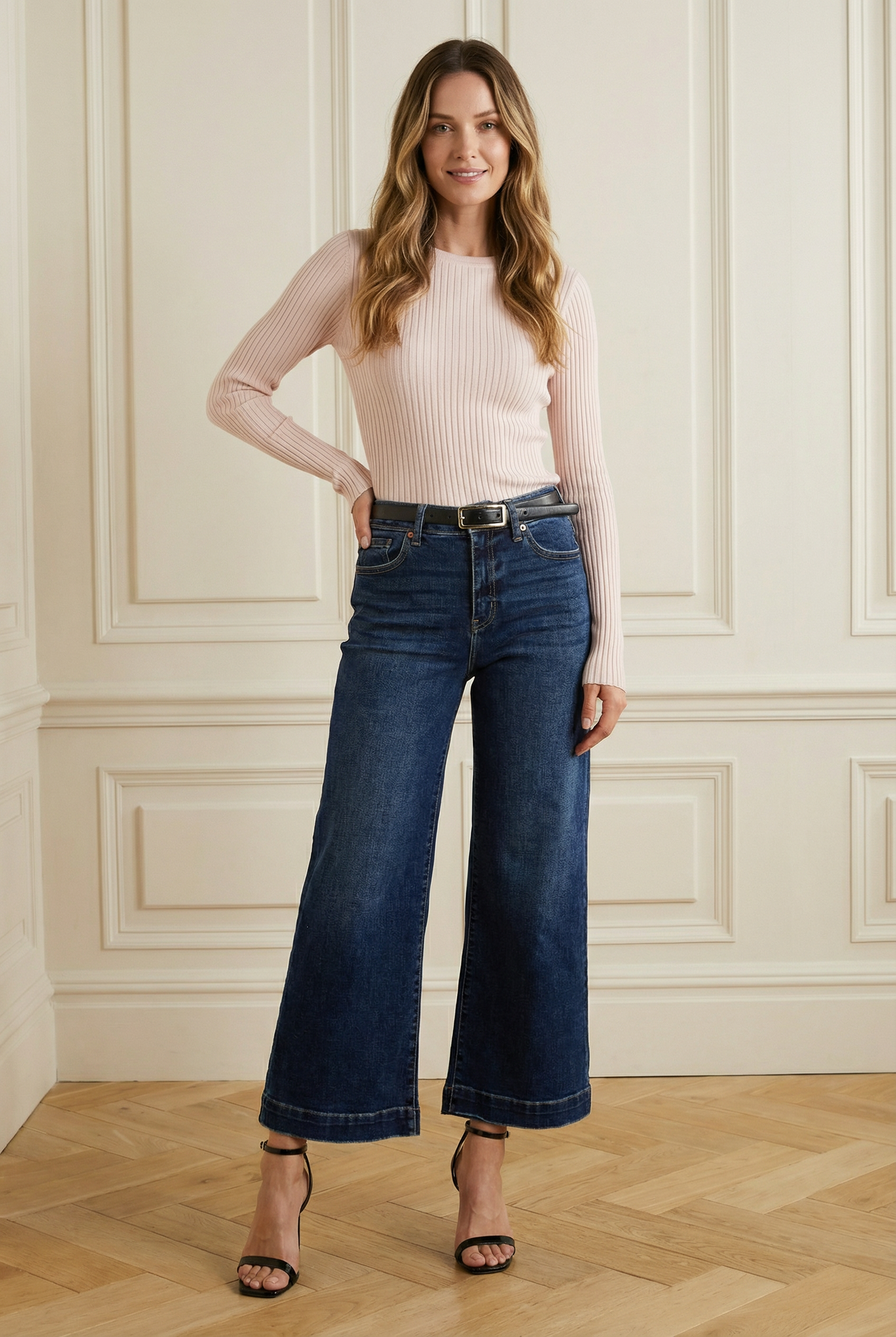 HIGH RISE PALAZZO JEANS