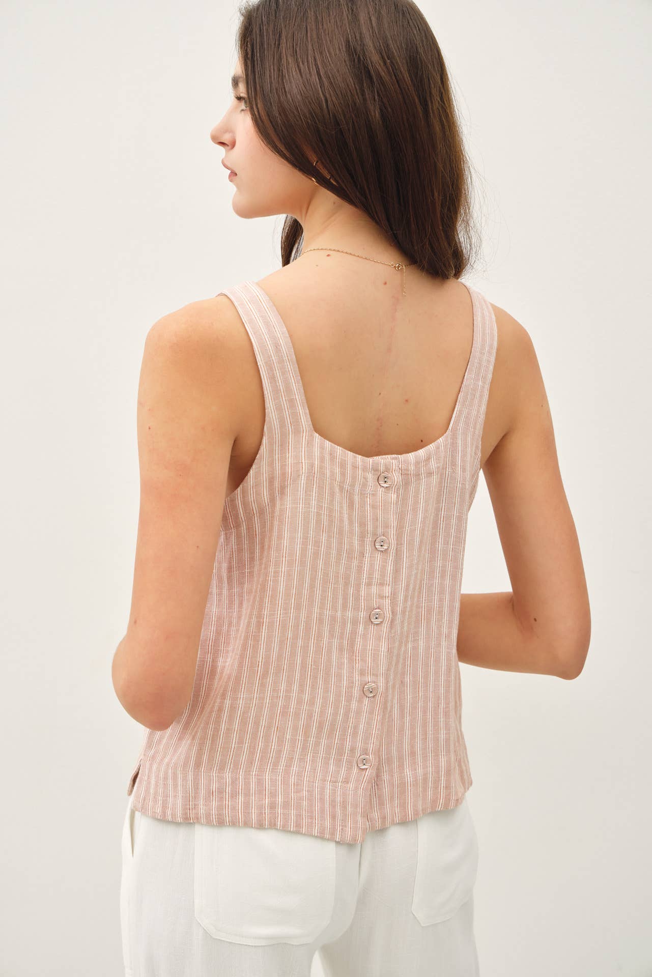 STRIPED BOXY CROPPED TANK