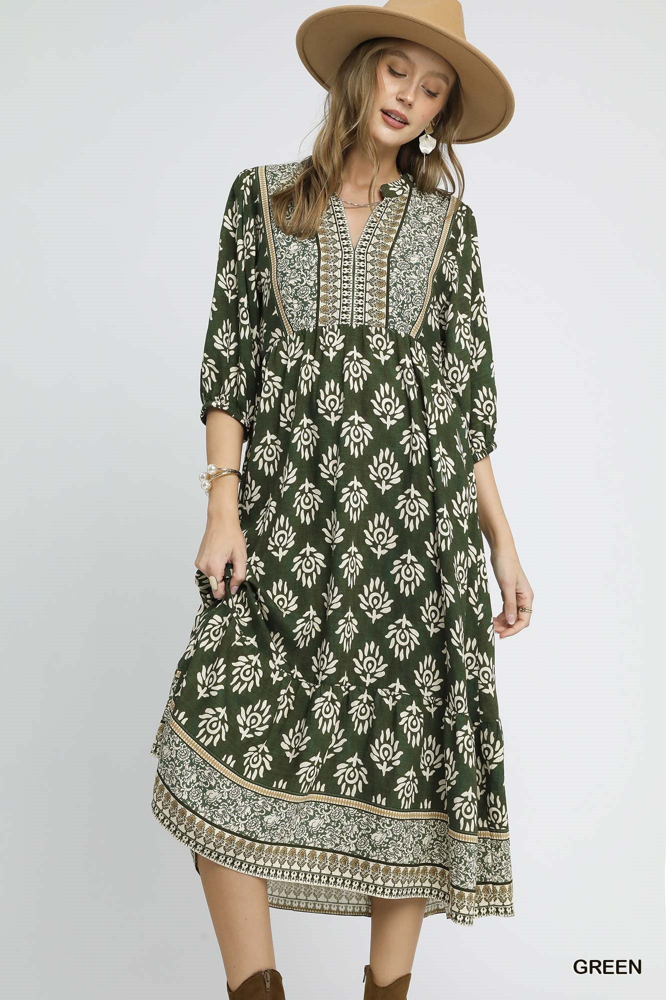 Abstract Border Dress