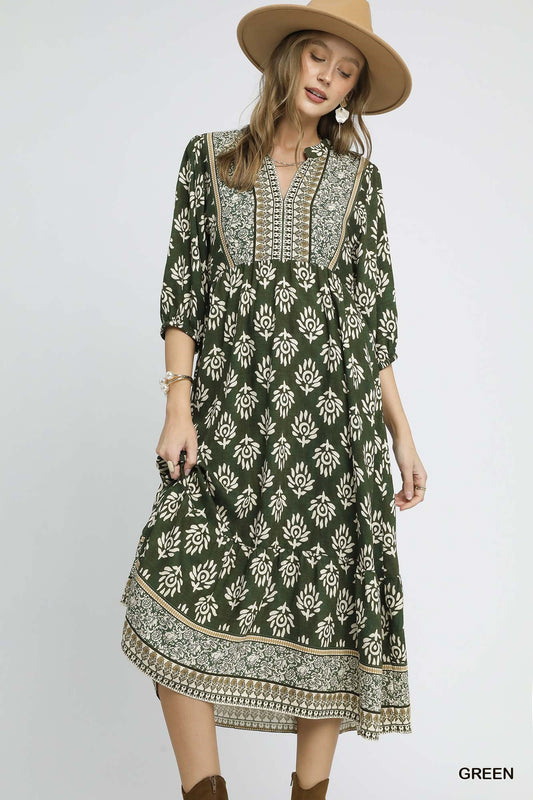Abstract Border Dress