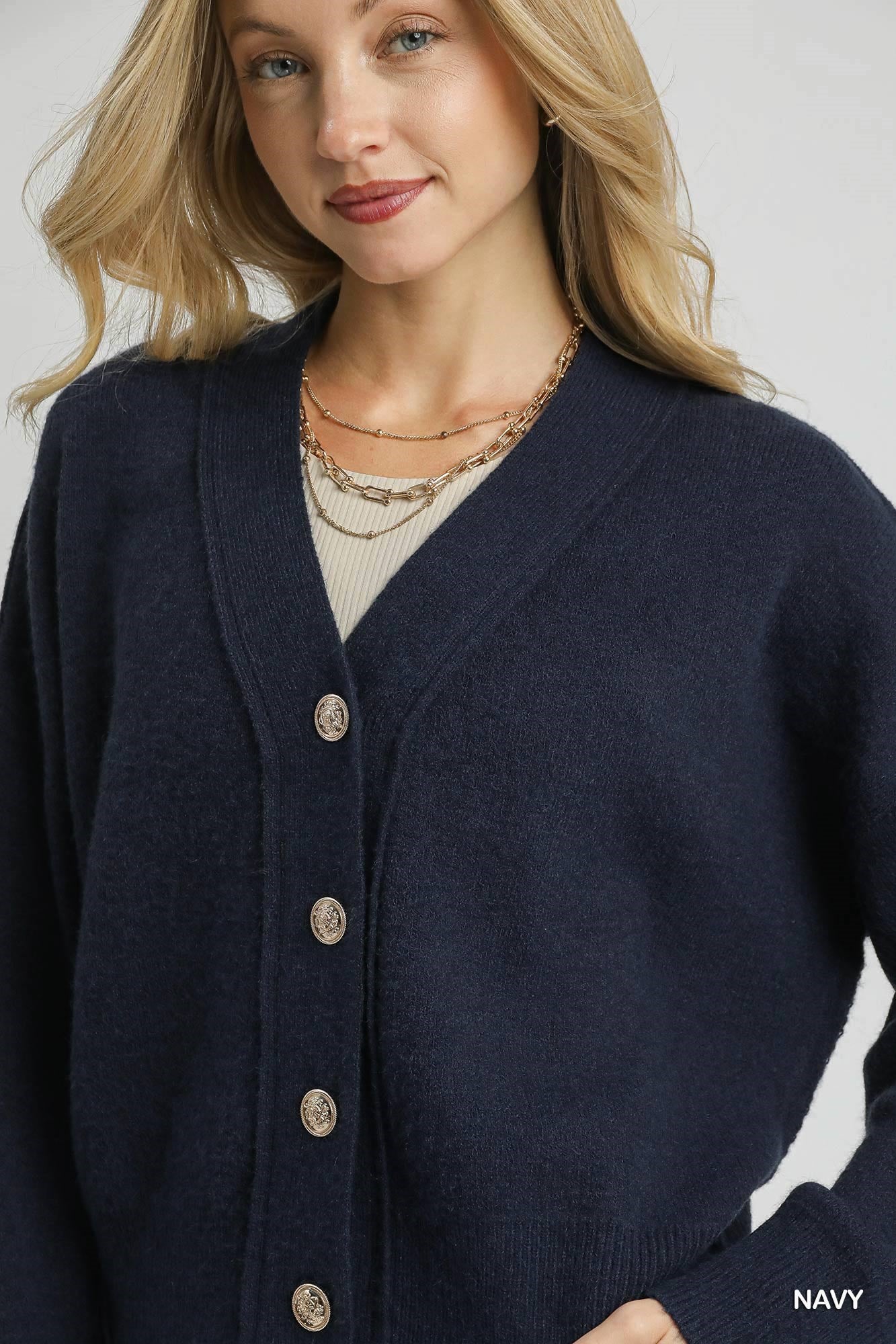 Button Front Knit Cardigan