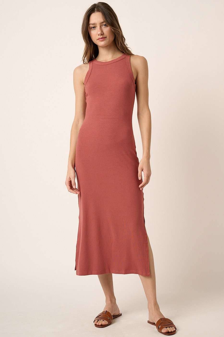 Premium Ribbed Knit Tank Dress