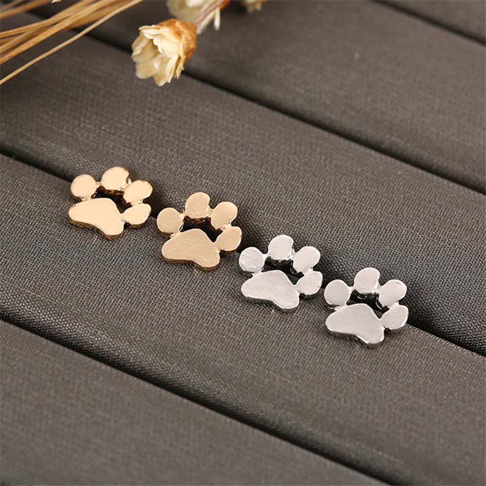 Mini Paw Print Stud Earrings