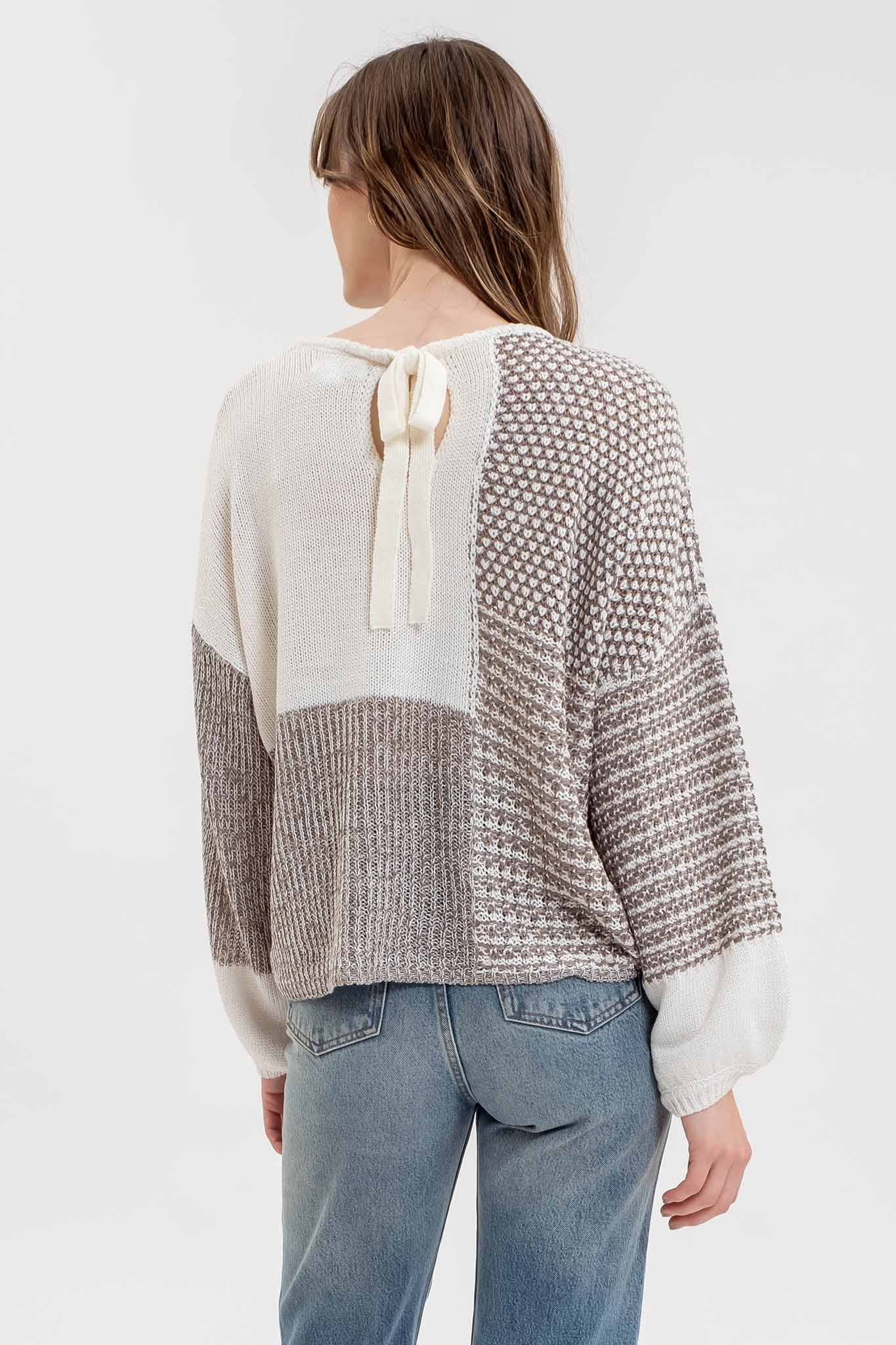 Slouchy Colorblock Sweater